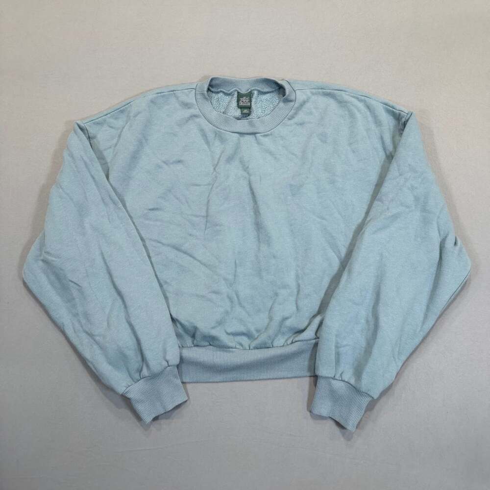 Wild Fable Crewneck Sweatshirt Size XXL Blue Cropped Pullover Fleece
